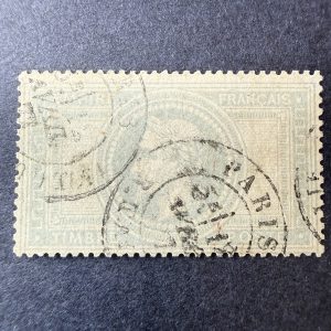 Yvert 33Ae, "Napoléon 5fr" sans 5 et F en oblitéré. (trucage ancien)
