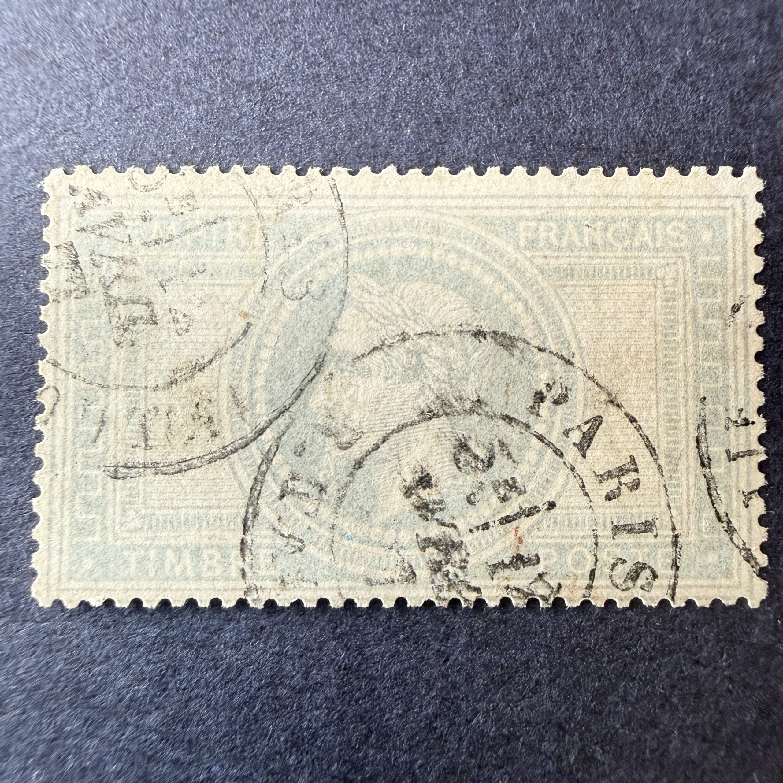 Yvert 33Ae, "Napoléon 5fr" sans 5 et F en oblitéré. (trucage ancien)