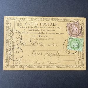 Yvert 53, 58 "Cérès dentelés" oblitérés sur lettre "OR". TB.