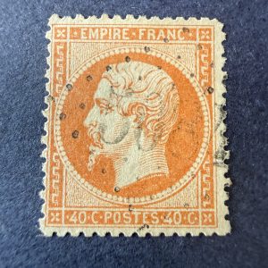 Yvert 23, "Napoléon 40c orange" oblitéré GC 5084 "Dardanelles". TB.
