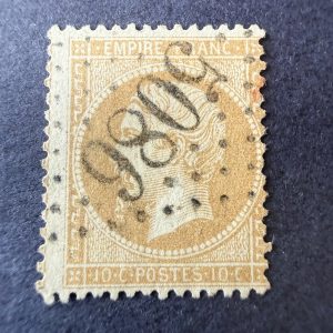 Yvert 21, "Napoléon 10c bistre" oblitéré GC 5086 "Gallipoli". Signé Brun. TB.
