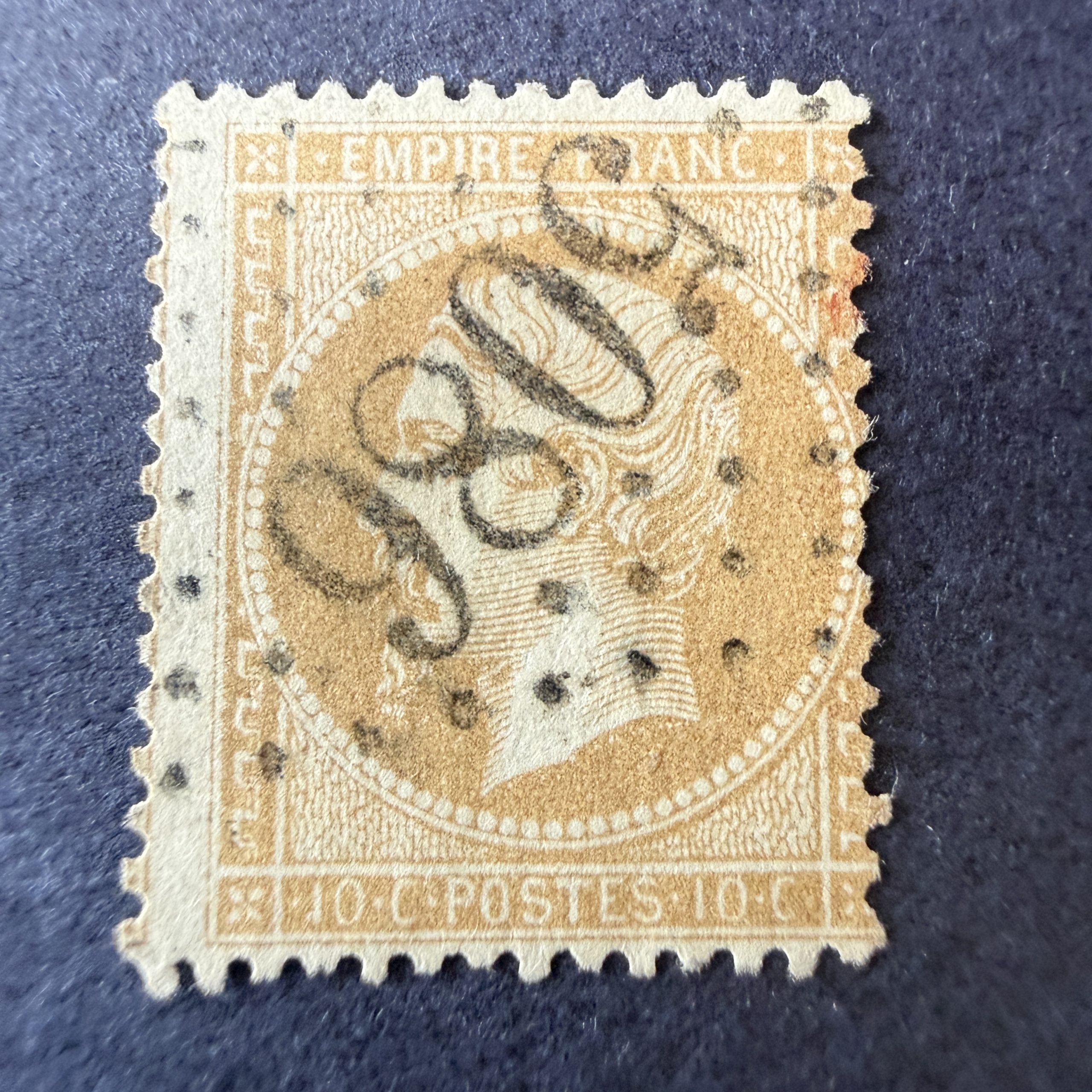 Yvert 21, "Napoléon 10c bistre" oblitéré GC 5086 "Gallipoli". Signé Brun. TB.