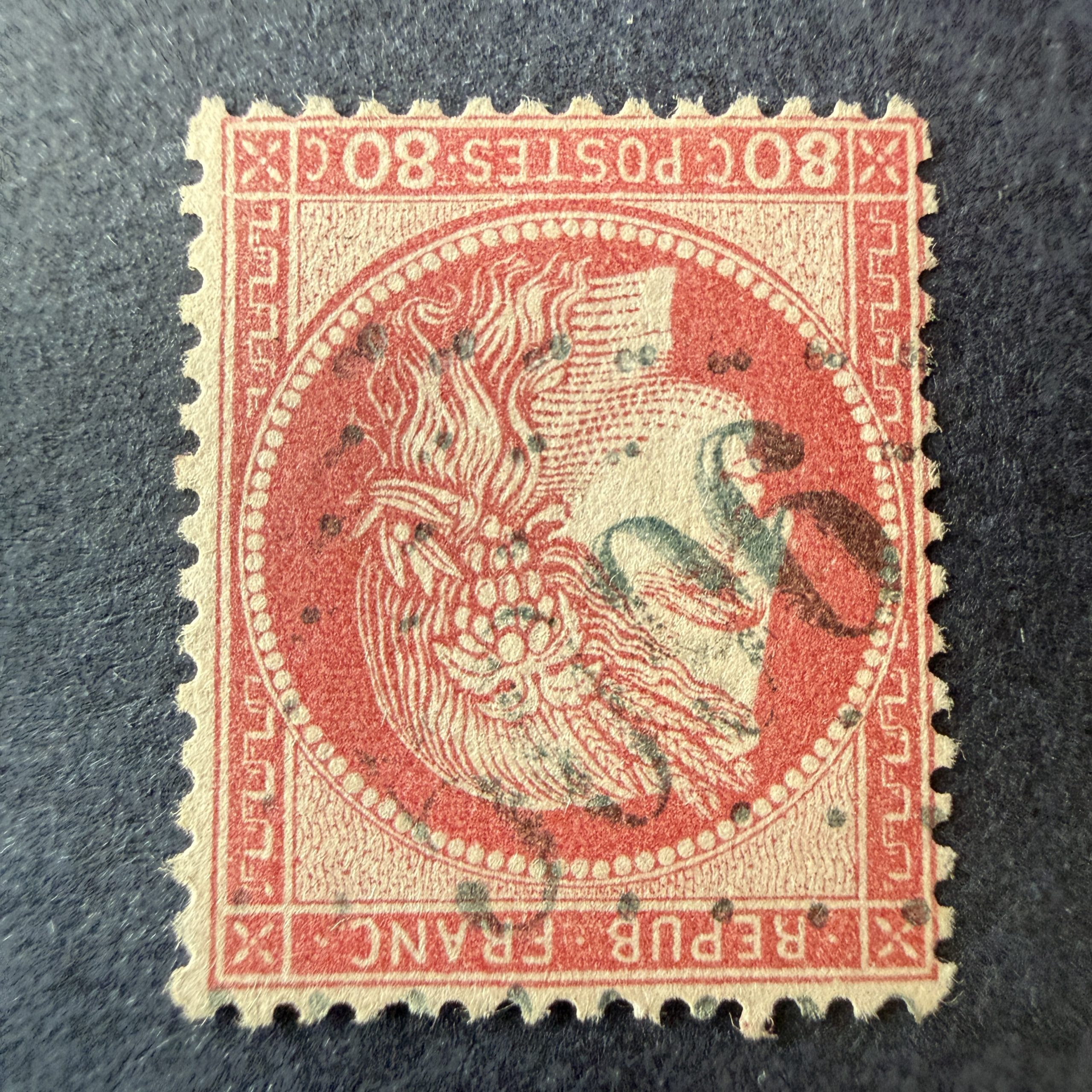 Yvert 57, "Cérès 80c rose" oblitéré GC 5096 "Samsoun". SUP.