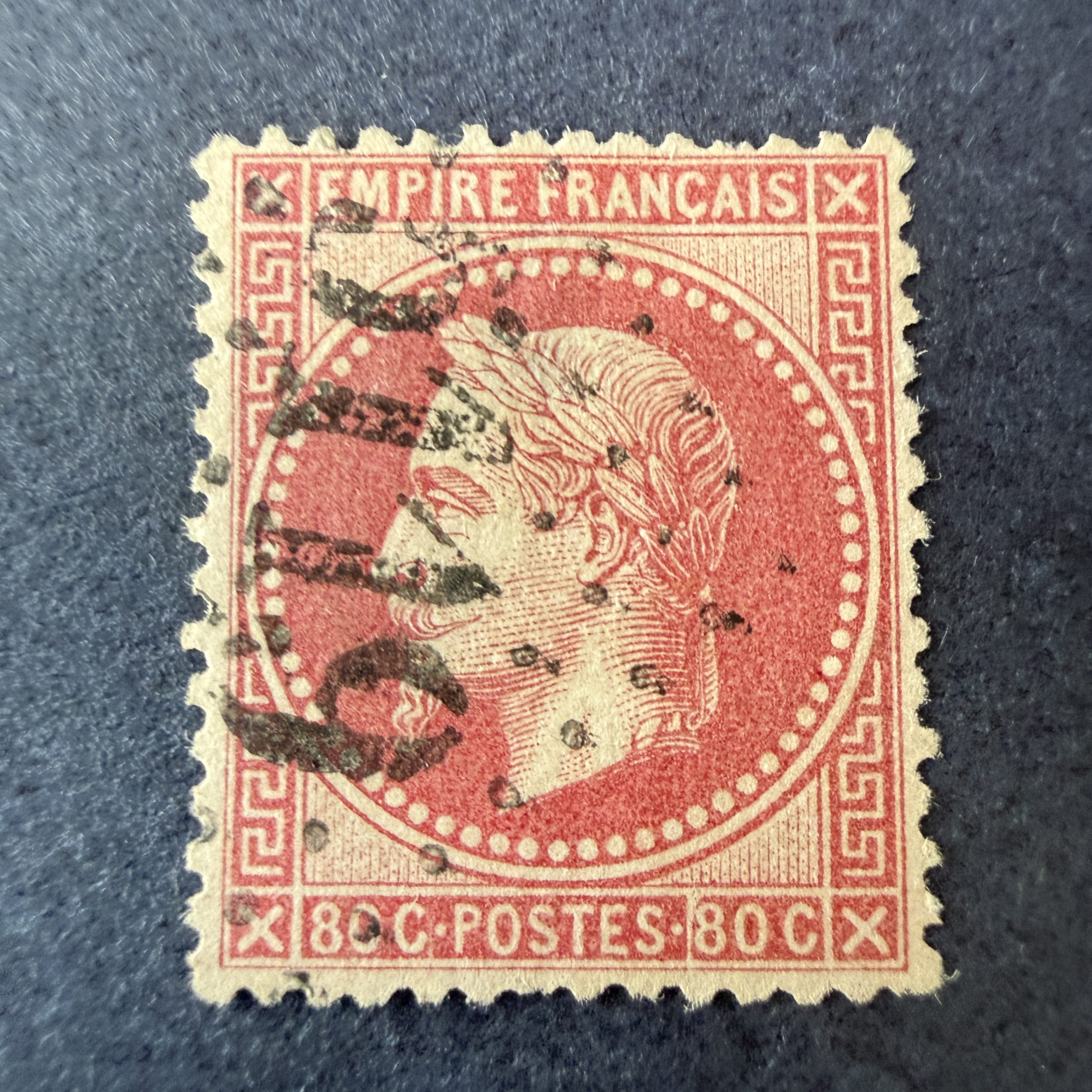 Yvert 32, "Napoléon lauré 80c" oblitéré GC 5119 "Le Caire". TB/B.