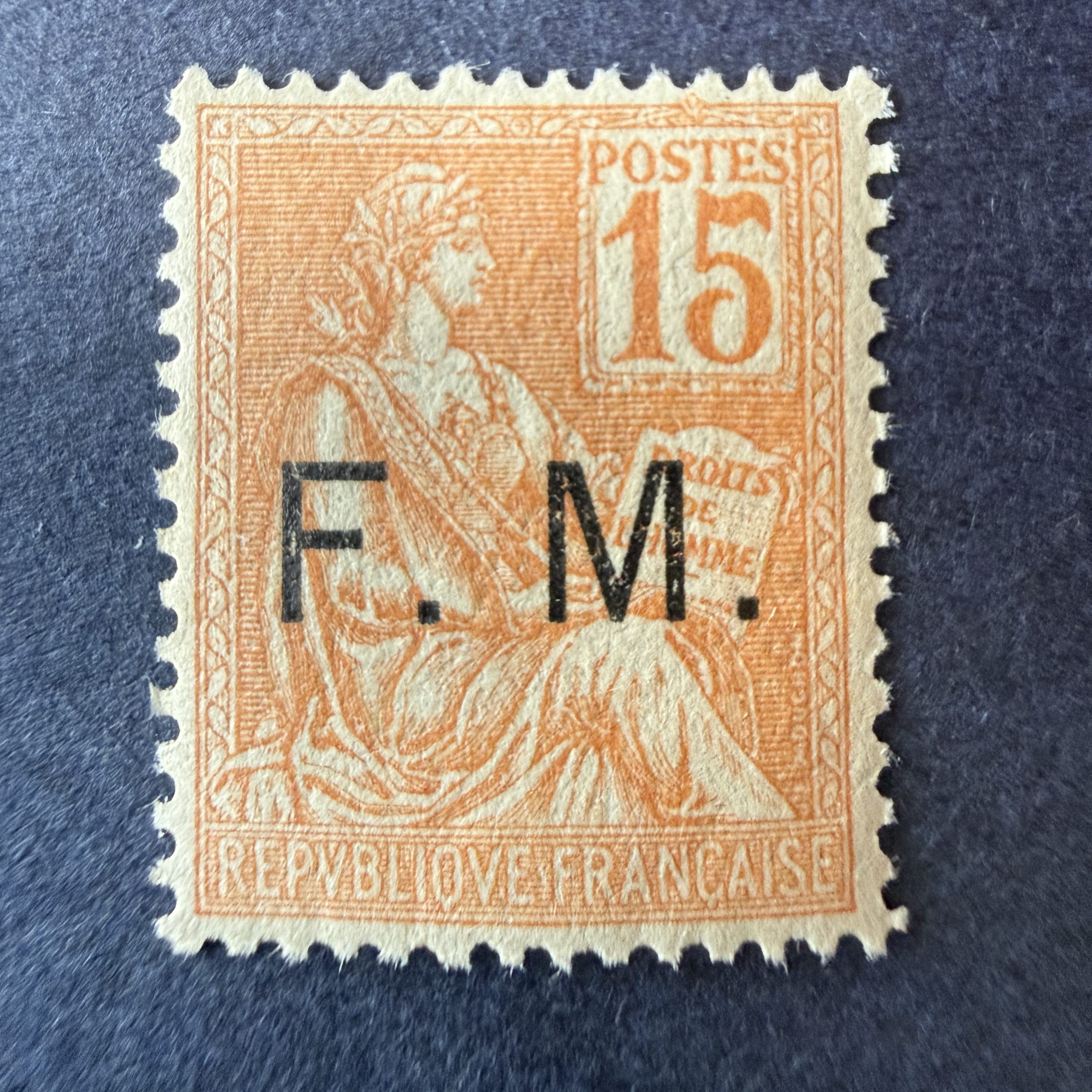 Franchise Militaire Yvert 1, "Mouchon" centré en neuf **. Superbe.