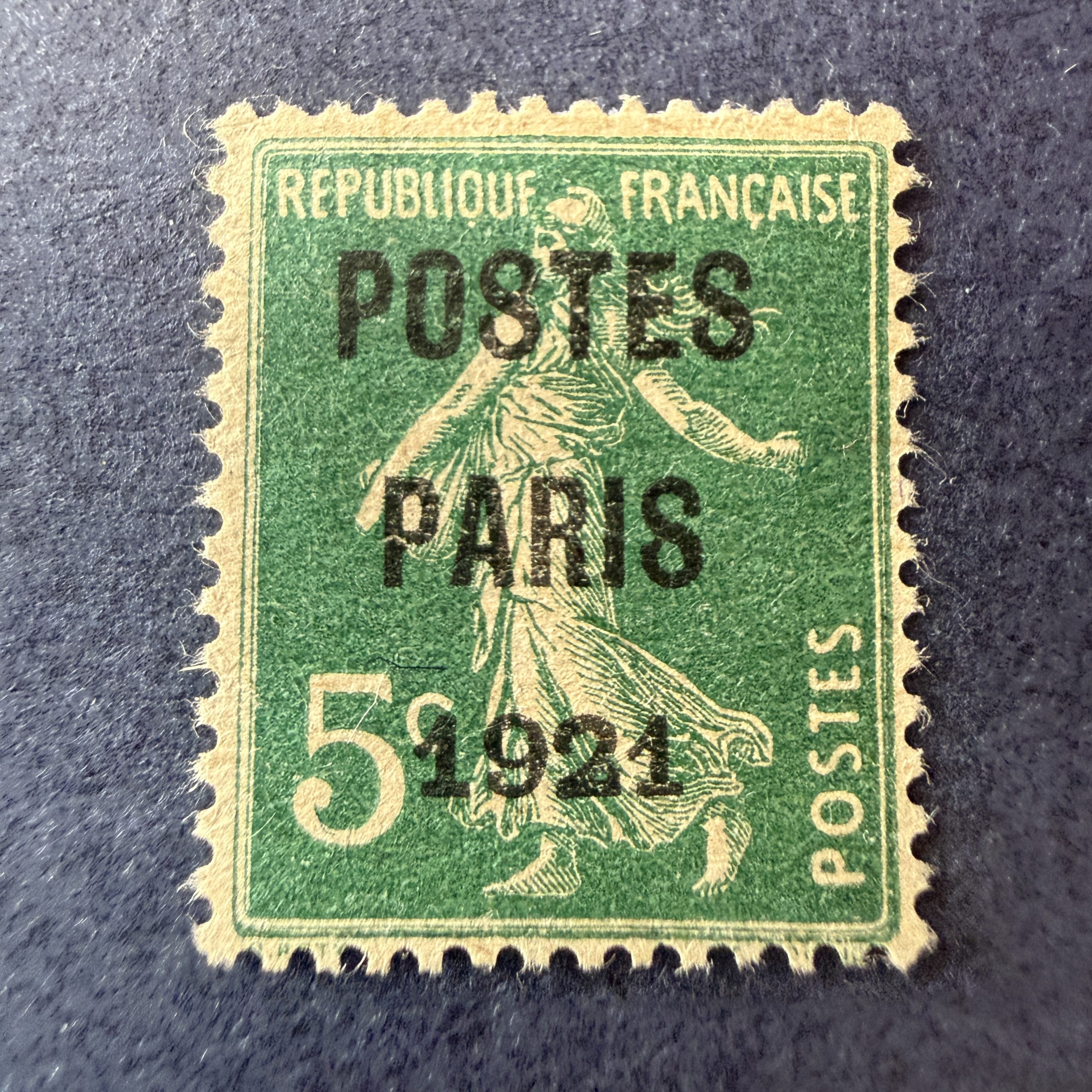 Préoblitéré Yvert 26, "Semeuse 5c 1921" en neuf. TB.