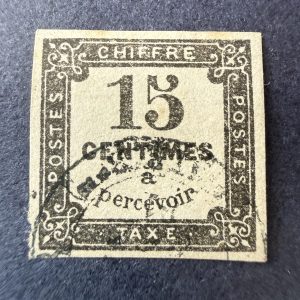 Taxe Yvert 4, "Chiffre taxe 15c" en oblitéré. Signé Roumet. TB.