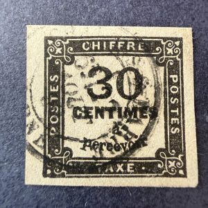 Taxe Yvert 6, "Chiffre taxe 30c" en oblitéré. Superbe.