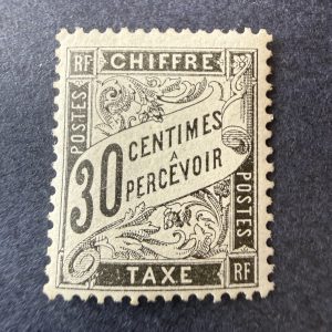 Taxe Yvert 18, "Duval 30c" en neuf * (légère). TB.
