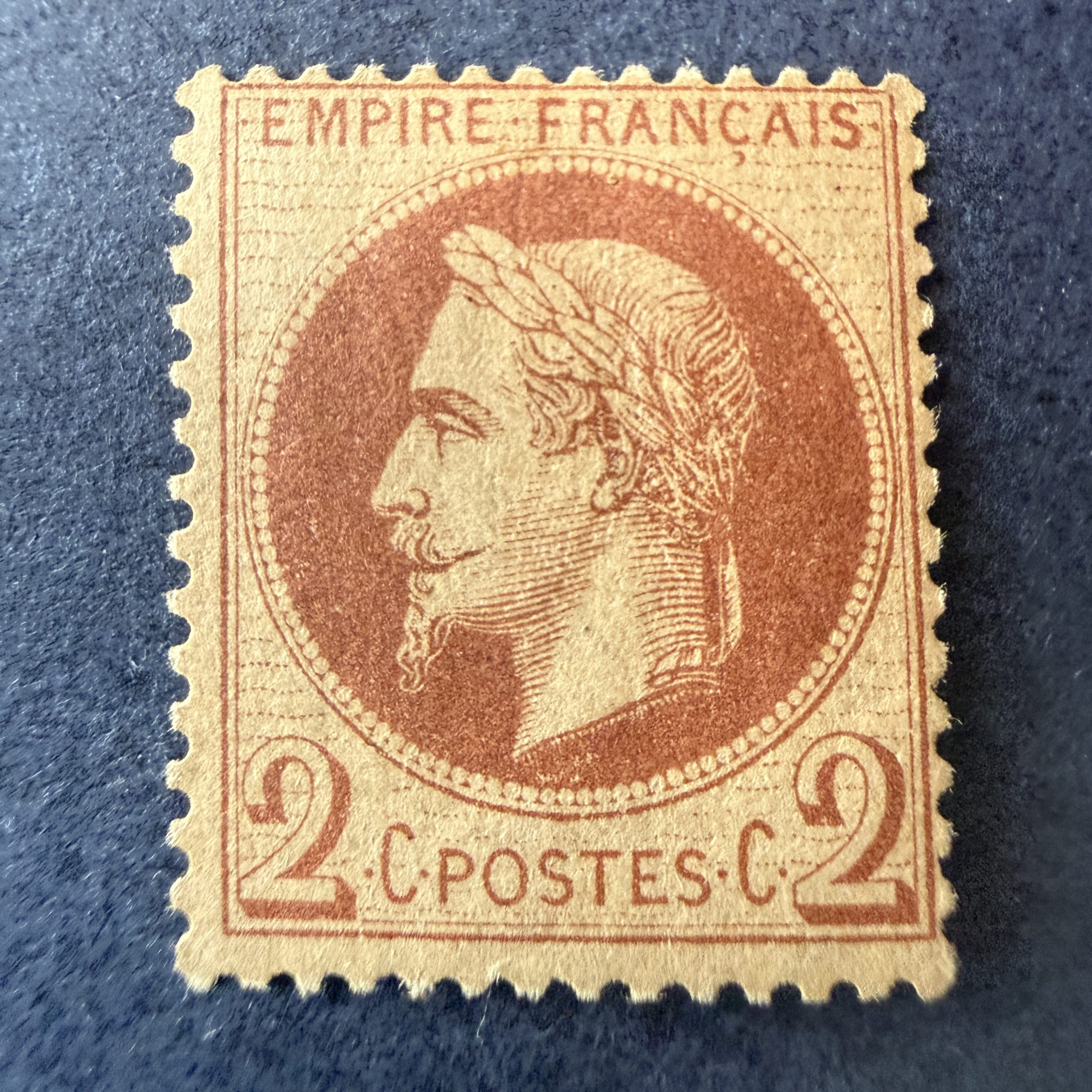 Yvert 26B, "Napoléon lauré 2c" en neuf ** sans charnière. TB.