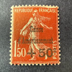 Y&T 277, "Caisse d'Amortissement" variété cadre en neuf ** sans charnière. TB.