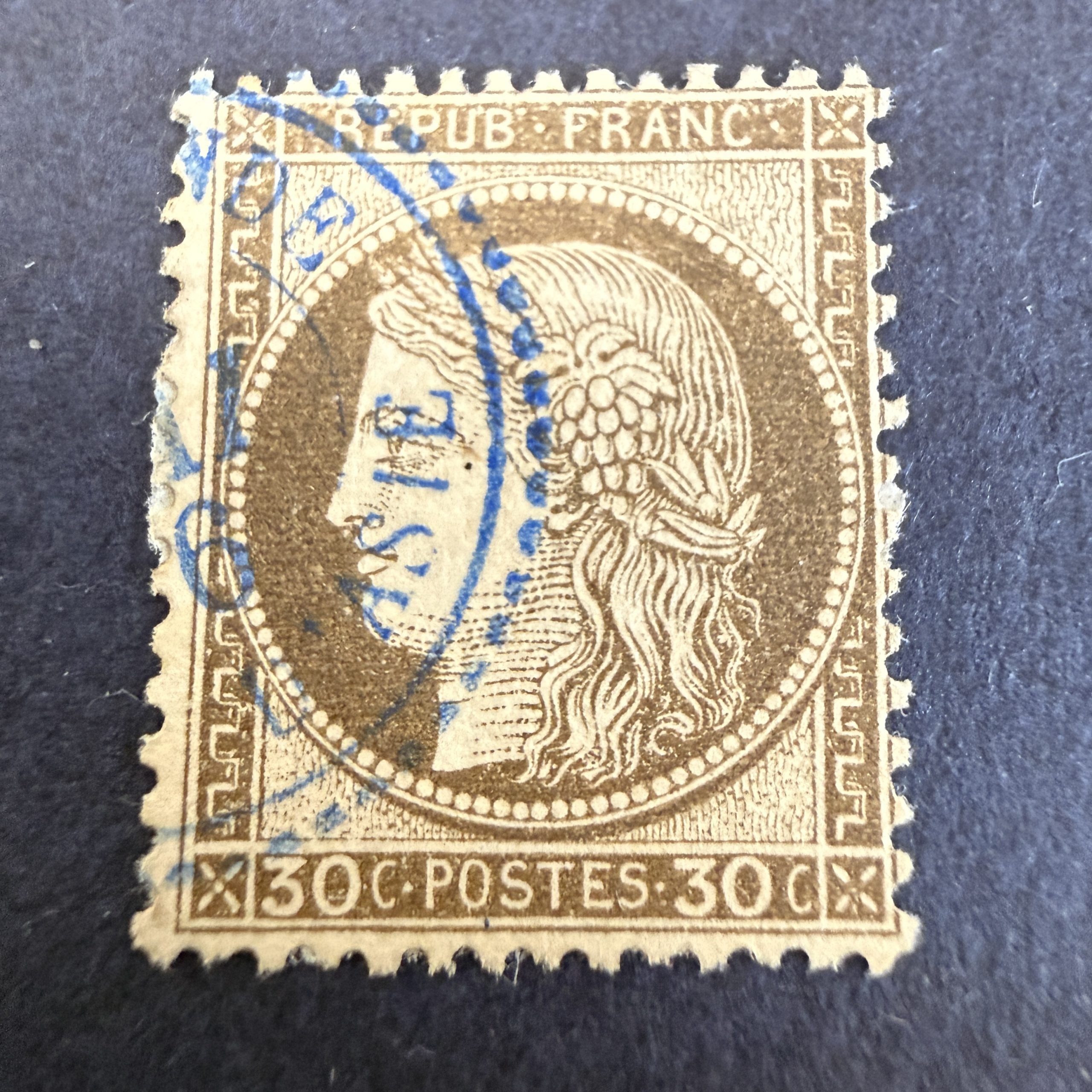 Yvert 57 "Cérès 30c brun" oblitéré Kerassunde (Turquie). SUP.