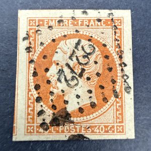 Yvert 16a "Napoléon 40c orange vif" pièce choisie en oblitéré. SUP.