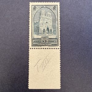 Yvert 259c "Cathédrale de Reims" type IV bdf en neuf **. SUP.