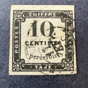 Taxe Yvert 1 "Chiffre Taxe 10c" en oblitéré. Signé Cérès. TB.
