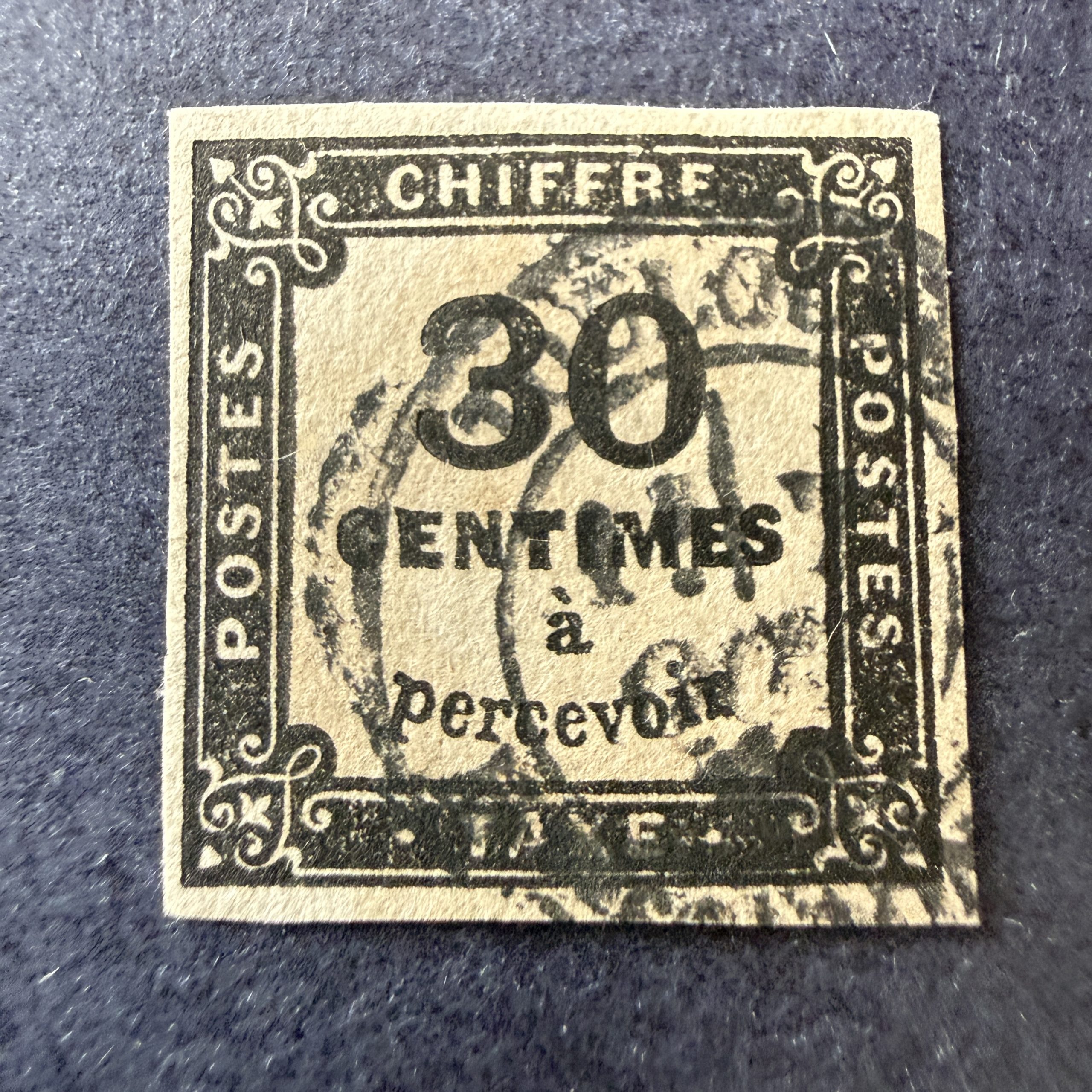 Taxe Yvert 6 "Chiffre Taxe 30c" en oblitéré. TB.