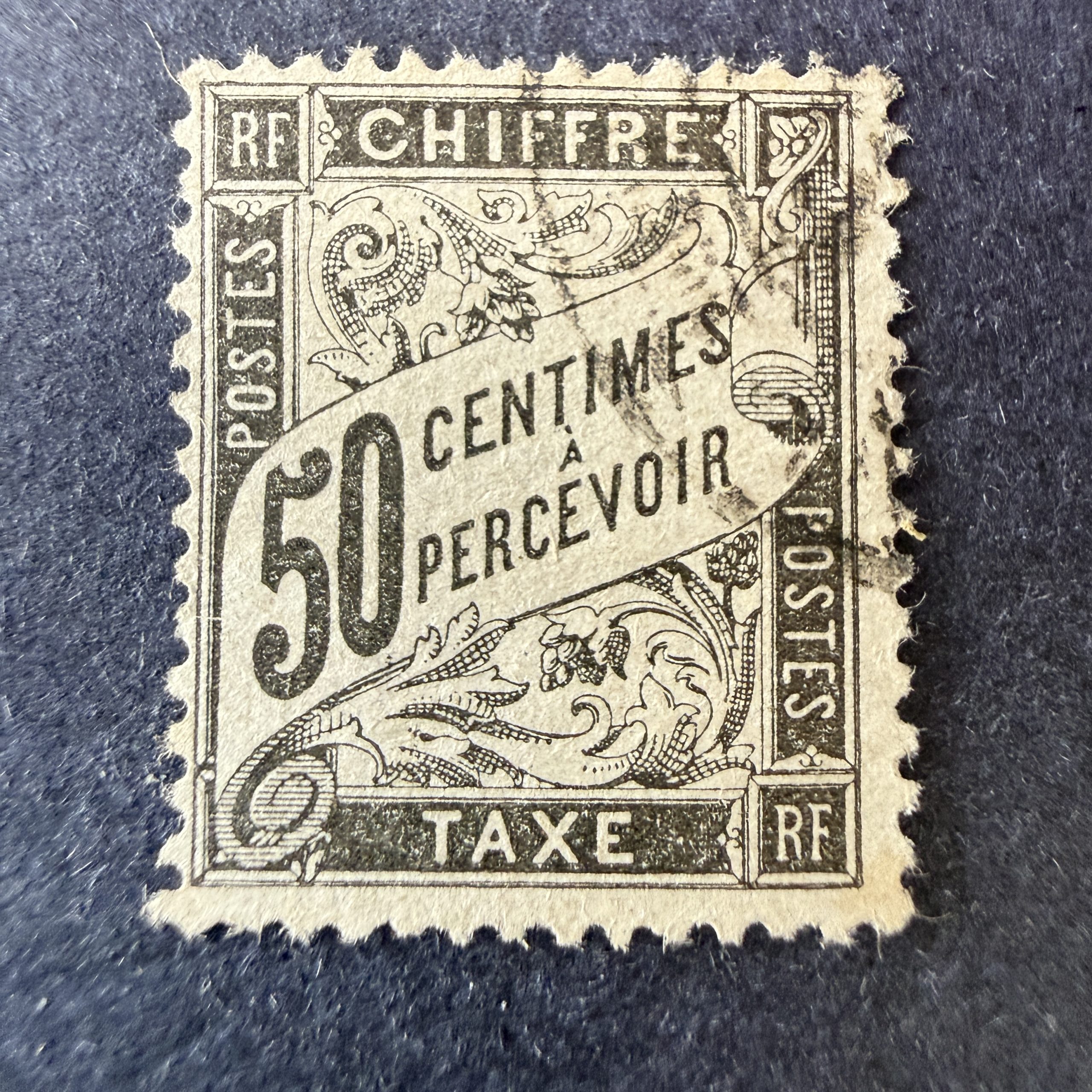 Taxe Yvert 20 "Duval 50c" en oblitéré. TB.
