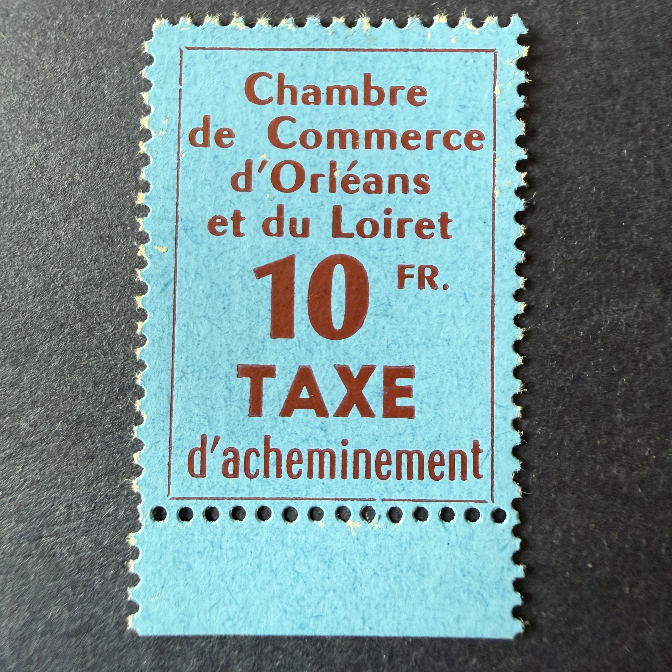 Grève Yvert 2 "Orléans 10f bleu" bdf en neuf ** sans charnière. SUP.
