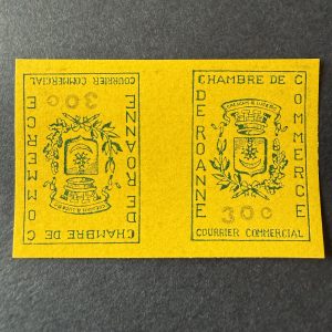 Grève Maury 14 "Roanne 30c" tête bêche en neuf ** sans charnière. TB.