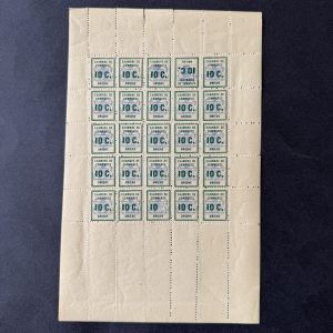 Grève Yvert 1 "Amiens" feuille de 25 (dt tête bêche) en neuf **. SUP.