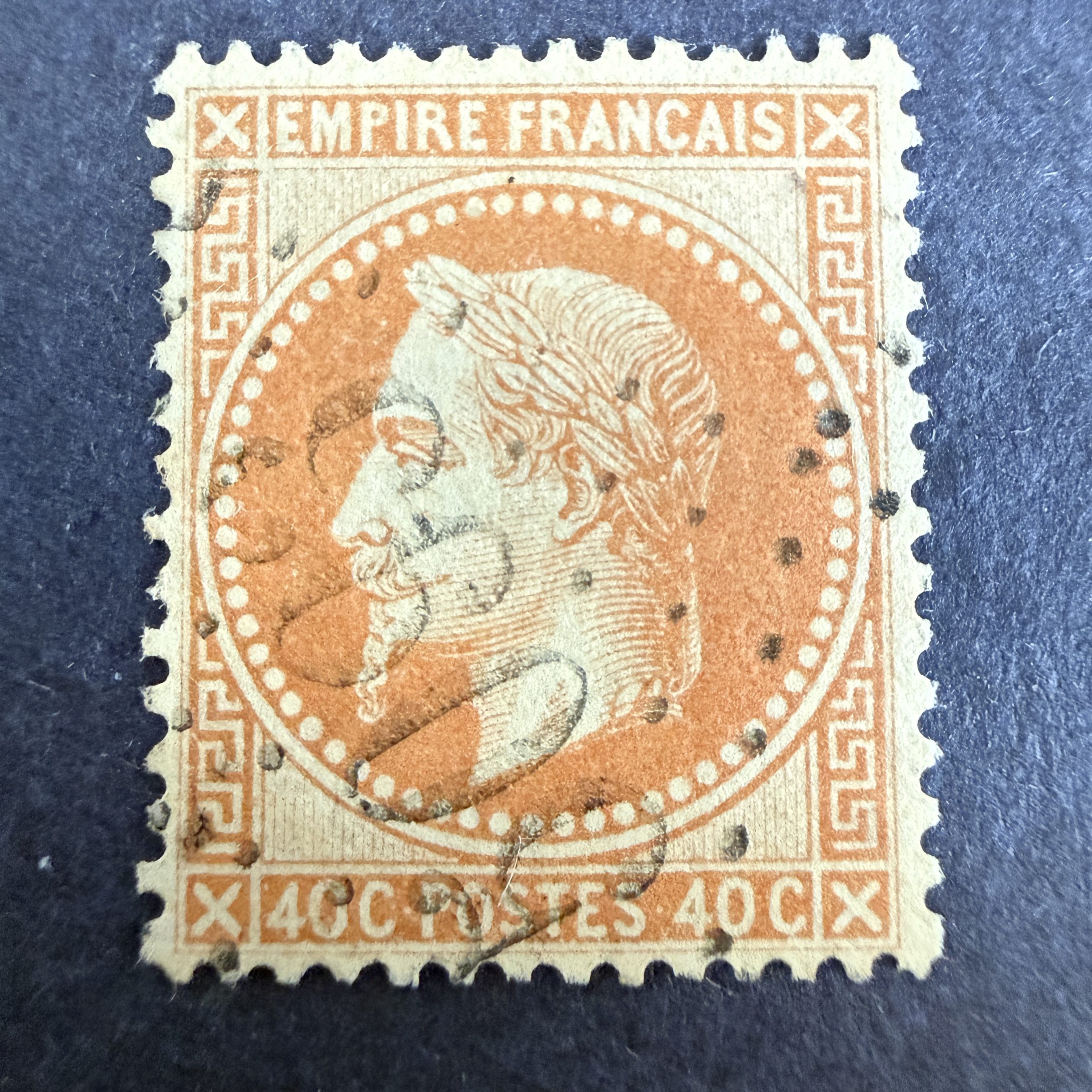Yvert 31 "Napoléon lauré 40c" en obl. GC 5093 Metelin. Superbe.