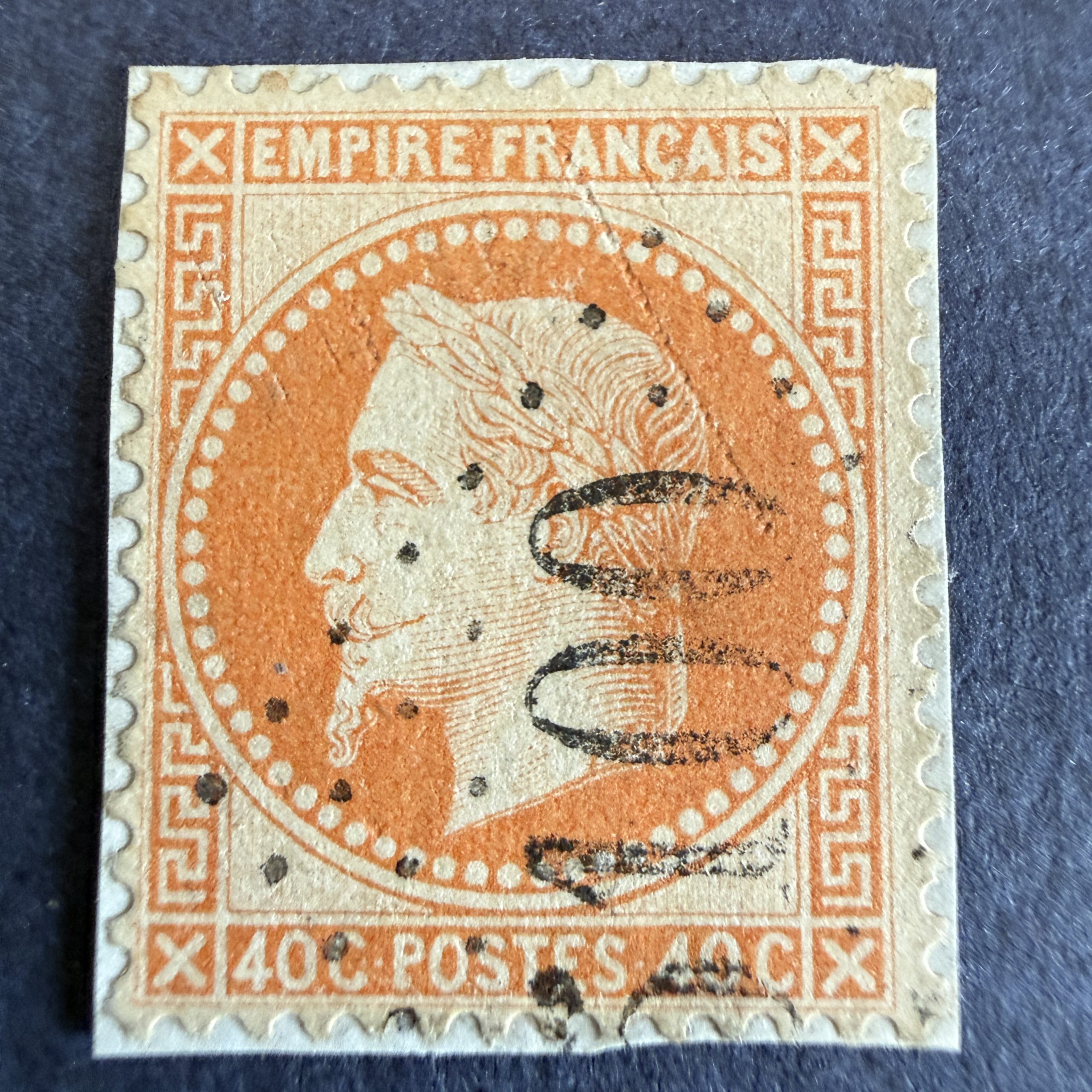 Yvert 31 "Napoléon lauré 40c" en obl. GC 5100 Trébizonde. TB/B.