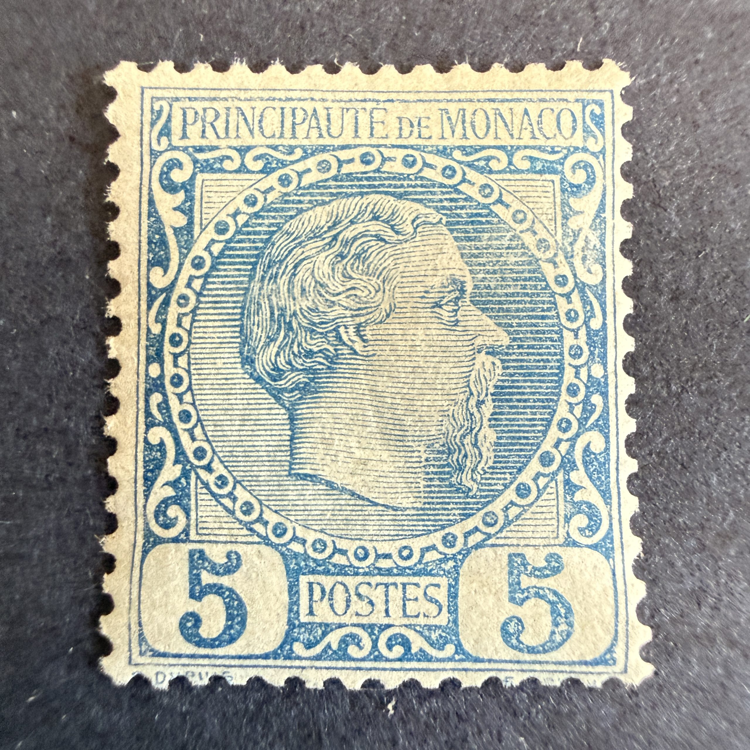 Monaco Yvert 3 "Charles III 5c bleu" en neuf **.  TB.