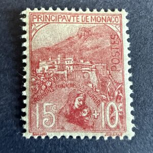Monaco Yvert 29 "Orphelins 15c+10c" centré en neuf **. Superbe.