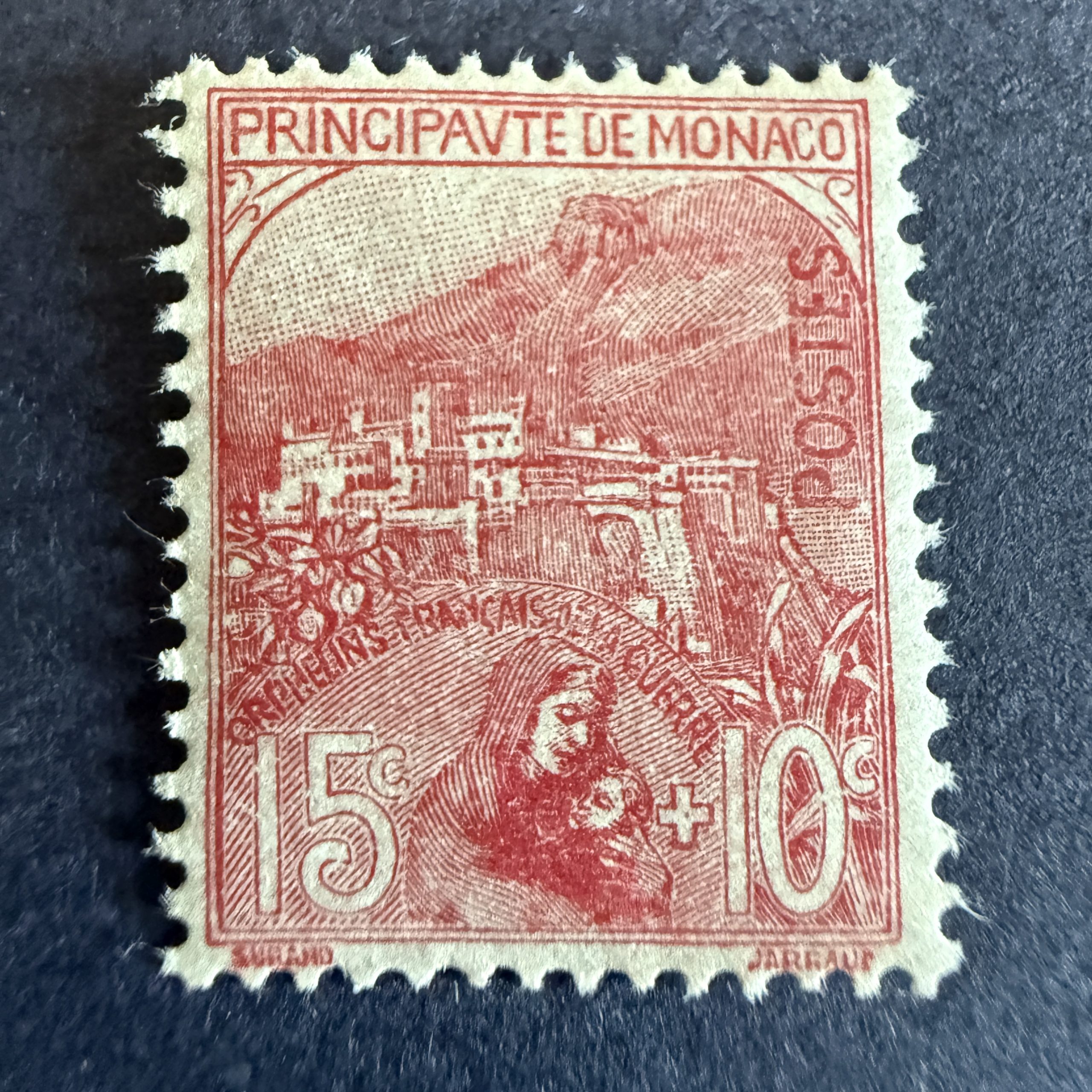Monaco Yvert 29 "Orphelins 15c+10c" centré en neuf **. Superbe.