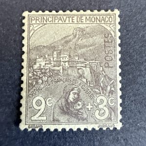 Monaco Yvert 27 "Orphelins 2c+3c" centré en neuf **. TB.