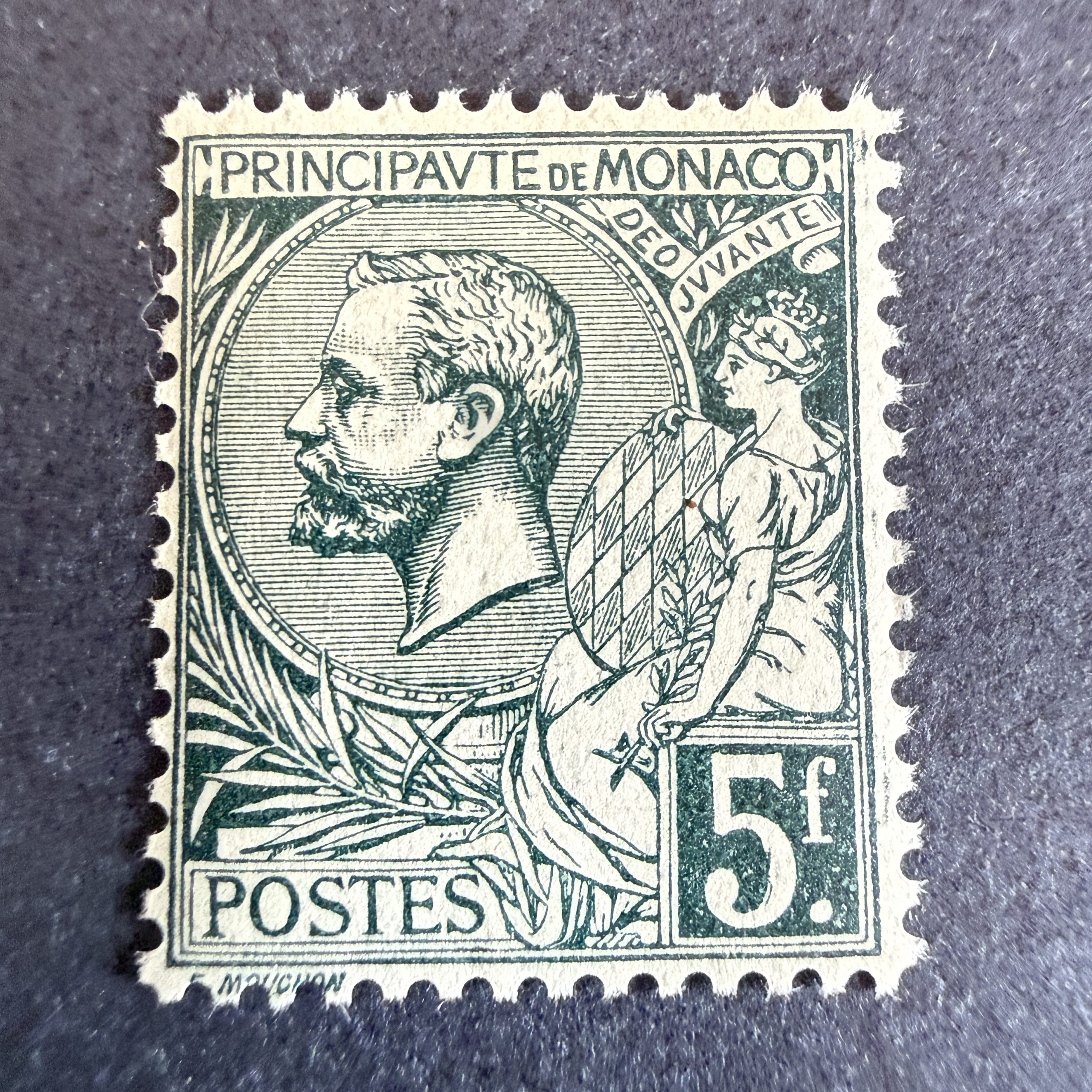 Monaco Yvert 47 "Albert 1er 5fr vert" en neuf **. TB.