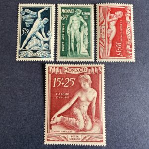 Monaco Poste Aérienne Yvert 28/31 "Scuplteur Bosio" en neufs **. TB.